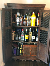 Load image into Gallery viewer, Rustic French Country Chicken Wire Bar Cabinet
