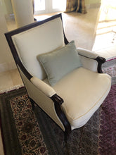 Load image into Gallery viewer, Antique Upholstered Arm Chairs with Mahogany Frame
