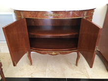 Load image into Gallery viewer, Antique Louis XV Demi Lune Marble Top Credenza
