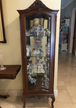 Load image into Gallery viewer, Vintage Portuguese Mahogany Curio Cabinet
