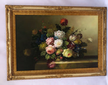 Load image into Gallery viewer, Still Life of Flowers, Oil on Canvas by M. Aaron

