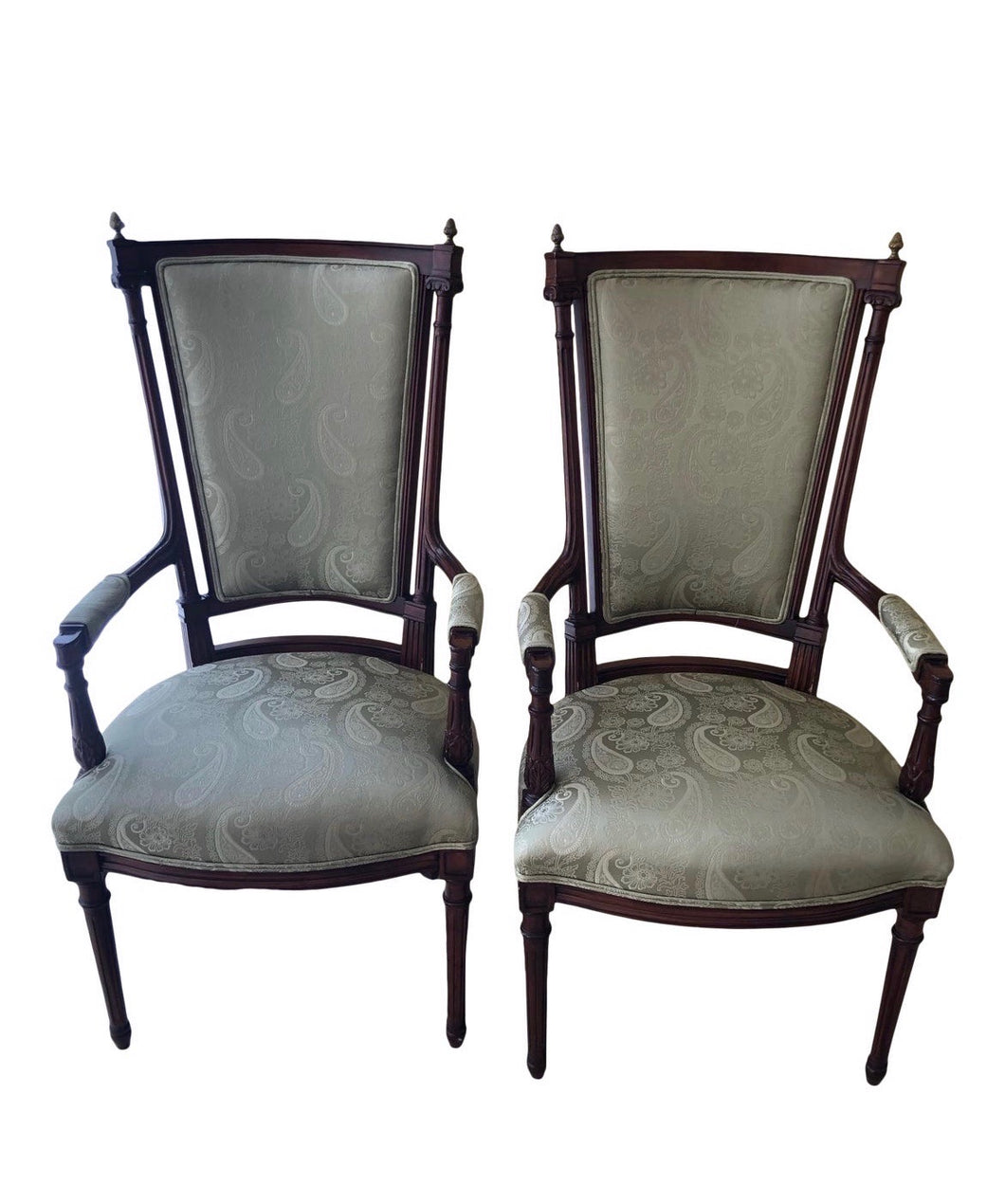 19th Century Louis XVI Arm Chairs- a pair