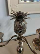 Load image into Gallery viewer, Vintage Silver Pewter Pineapple Candelabra
