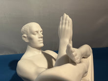 Load image into Gallery viewer, Fine Porcelain - Male Nude Yoga Sculpture - Prayer Pose
