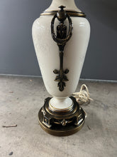 Load image into Gallery viewer, Vintage Ceramic &amp; Bronze Lamp with Shade
