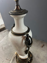 Load image into Gallery viewer, Vintage Ceramic &amp; Bronze Lamp with Shade
