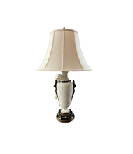 Load image into Gallery viewer, Vintage Ceramic &amp; Bronze Lamp with Shade
