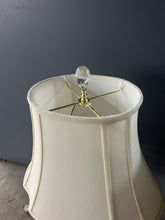 Load image into Gallery viewer, Antique Glass &amp; Brass Table Lamp
