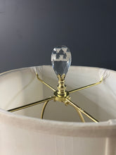 Load image into Gallery viewer, Antique Glass &amp; Brass Table Lamp
