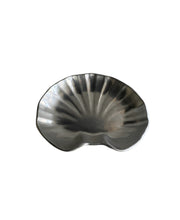 Load image into Gallery viewer, Large Matte Pewter Shell Bowl - Coastal Decorative Shell Bowl
