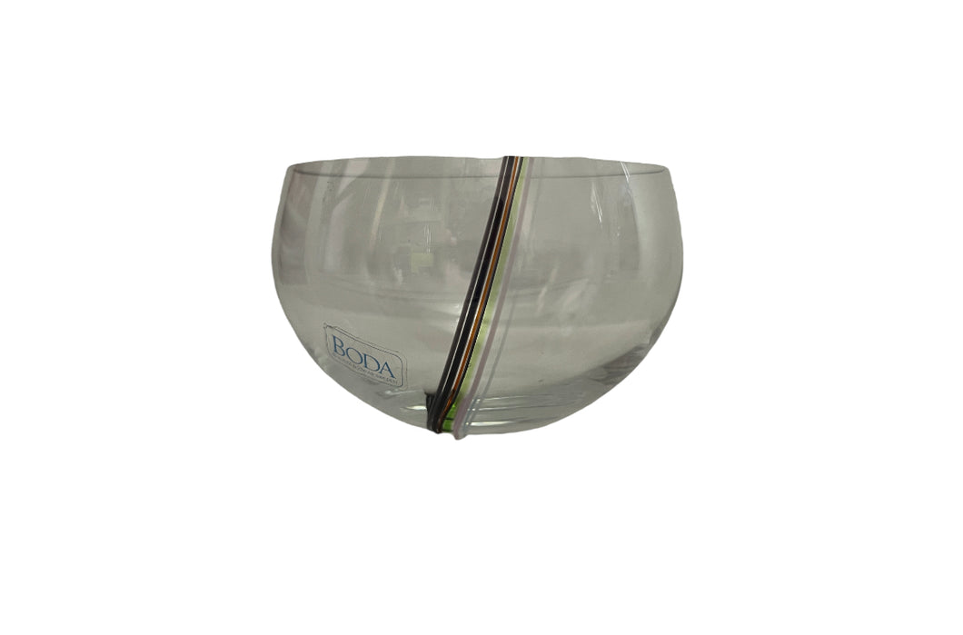 Rainbow Art Glass Bowl by Bertil Vallien for Kosta BODA, made in Sweden