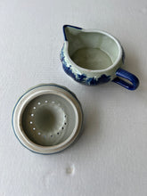 Load image into Gallery viewer, 1920s Vintage Ironstone Citrus Juicer Squeezer Blue &amp; White Porcelain Pottery
