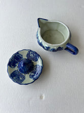 Load image into Gallery viewer, 1920s Vintage Ironstone Citrus Juicer Squeezer Blue &amp; White Porcelain Pottery
