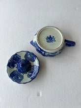 Load image into Gallery viewer, 1920s Vintage Ironstone Citrus Juicer Squeezer Blue &amp; White Porcelain Pottery
