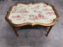 Load image into Gallery viewer, Vintage Hand Painted Chinoiserie Coffee/Tray Table by Sarreid, Ltd.
