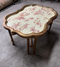 Load image into Gallery viewer, Vintage Hand Painted Chinoiserie Coffee/Tray Table by Sarreid, Ltd.
