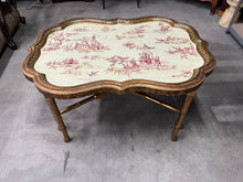 Load image into Gallery viewer, Vintage Hand Painted Chinoiserie Coffee/Tray Table by Sarreid, Ltd.
