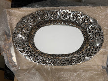 Load image into Gallery viewer, Hand Cut Glass Oval Mirror - Vertical or Horizontal Hanging
