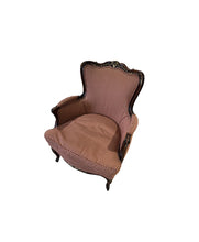 Load image into Gallery viewer, Antique Louis XV Style French Wingback Arm Chair
