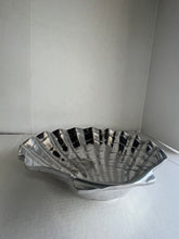 Load image into Gallery viewer, Large Pewter Shell Bowl - Coastal Decorative Shell Bowl
