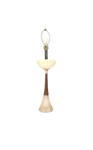 Load image into Gallery viewer, Vintage Mid-century Modern Alabaster and Wood Table Lamp
