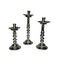 Load image into Gallery viewer, Fine Pewter Candelabras -Set of 3
